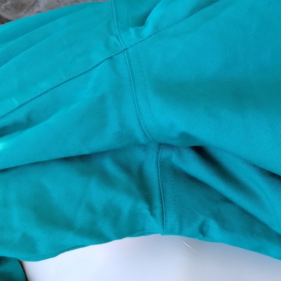 Julia Michaels Teal Vintage Cotton Twill 4 Button Coat - Picture 16 of 16
